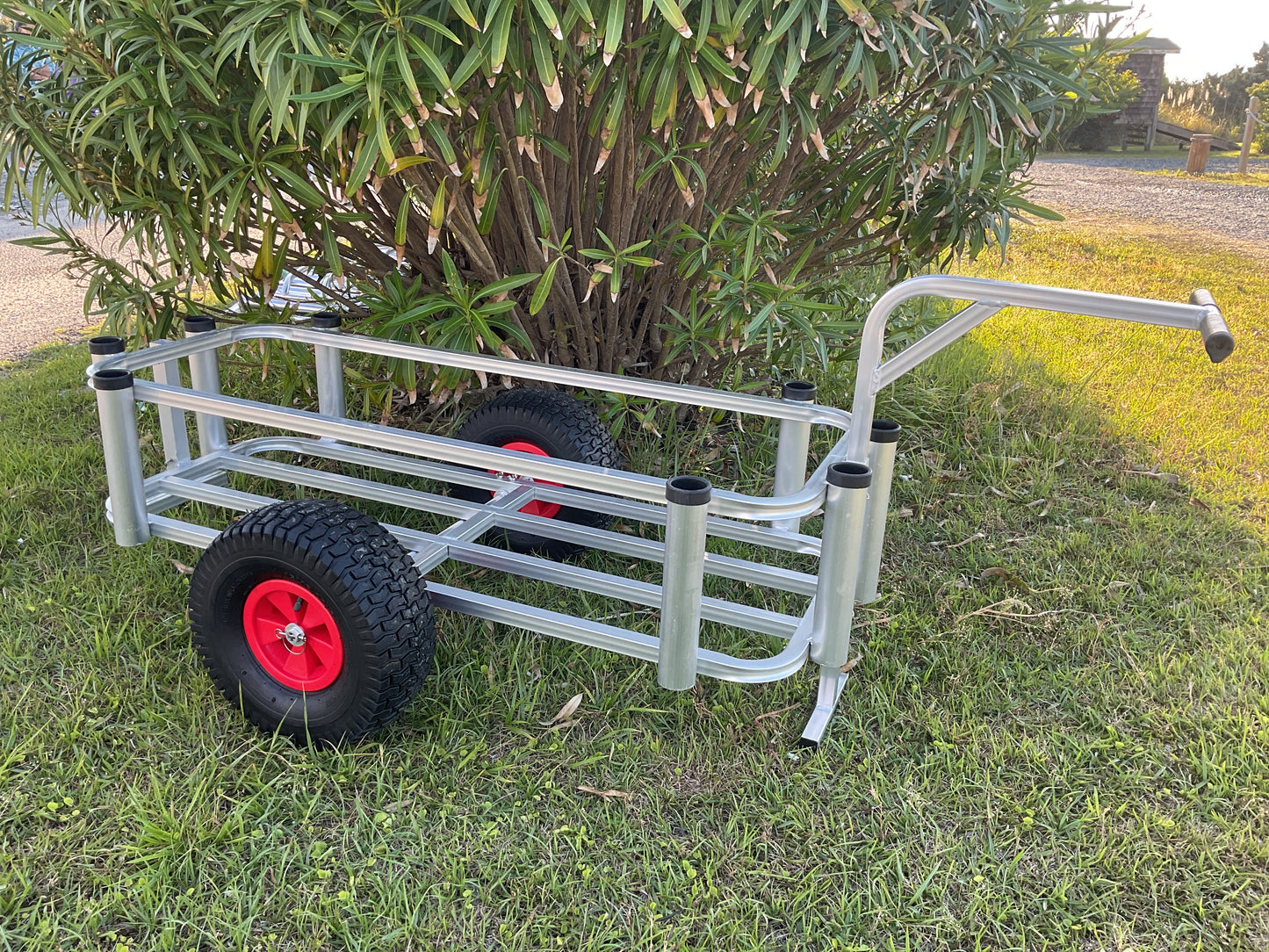 LiveBottom XL Pier Cart w 8 Rod Holders