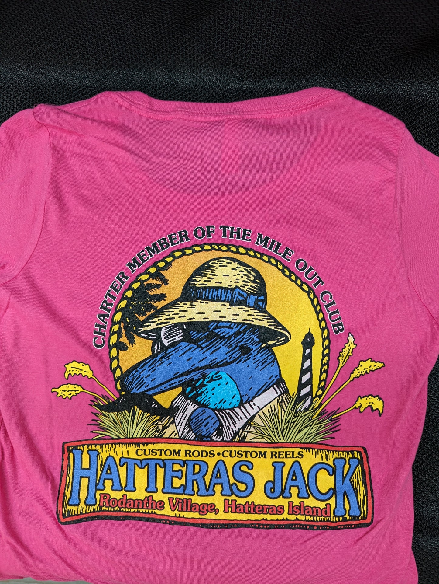 Hatteras Jack T-shirt Dolphin Logo Woman's Cut
