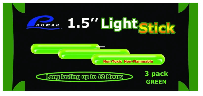 Promar Light Glow Stick 1.5" Green 3pk