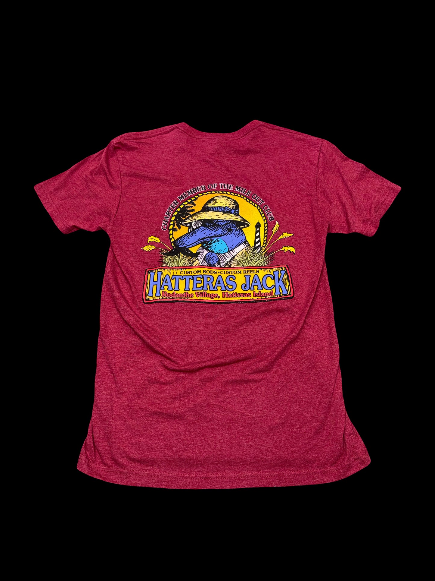 Hatteras Jack T- Shirts Dolphin Logo Unisex