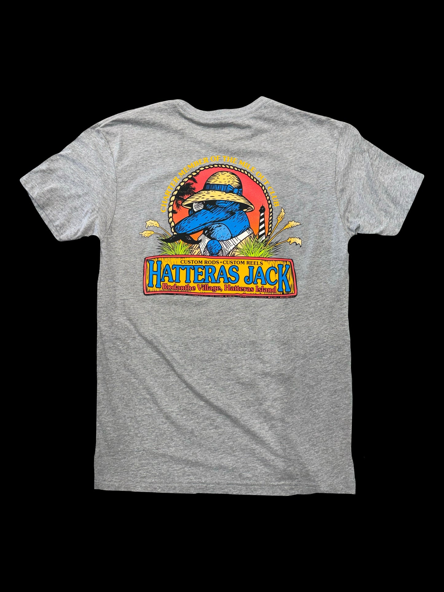 Hatteras Jack T- Shirts Dolphin Logo Unisex
