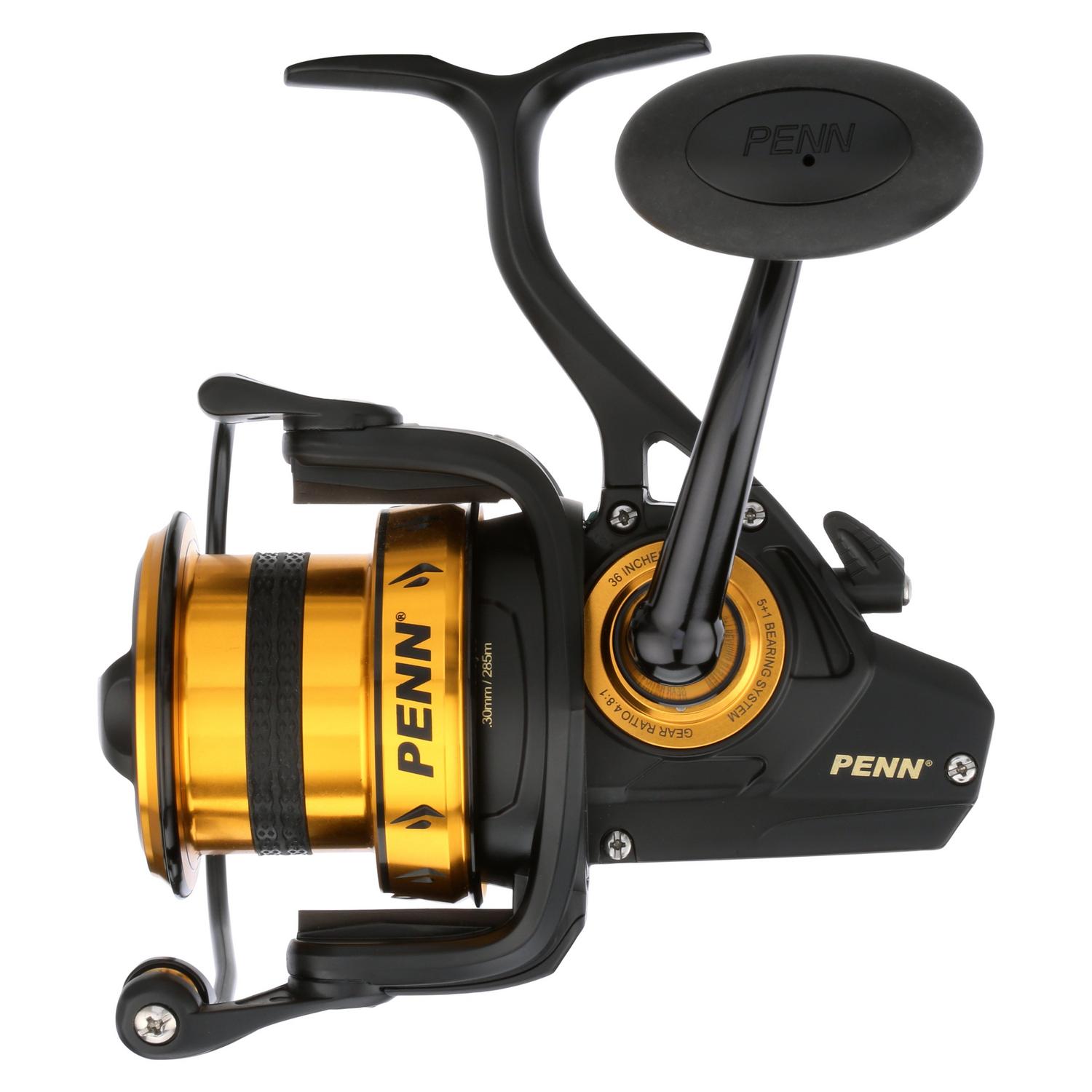 penn assault 6500 spinning reel black - This Penn fishing reel comes with an extra Hypalon handle knob. PENN SPINFISHER VII- LONG CAST